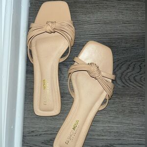 Fashion nova sandals neutral